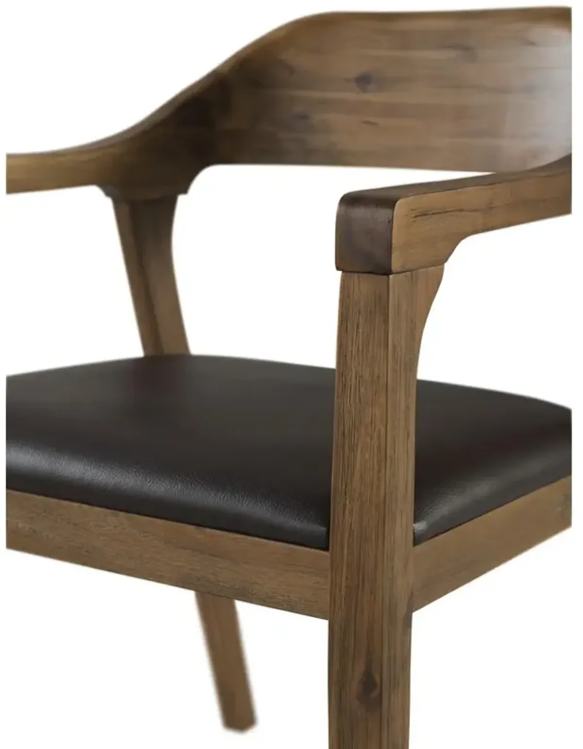 Boraam Rasmus Dining Arm Chair, Chestnut Wire-Brush