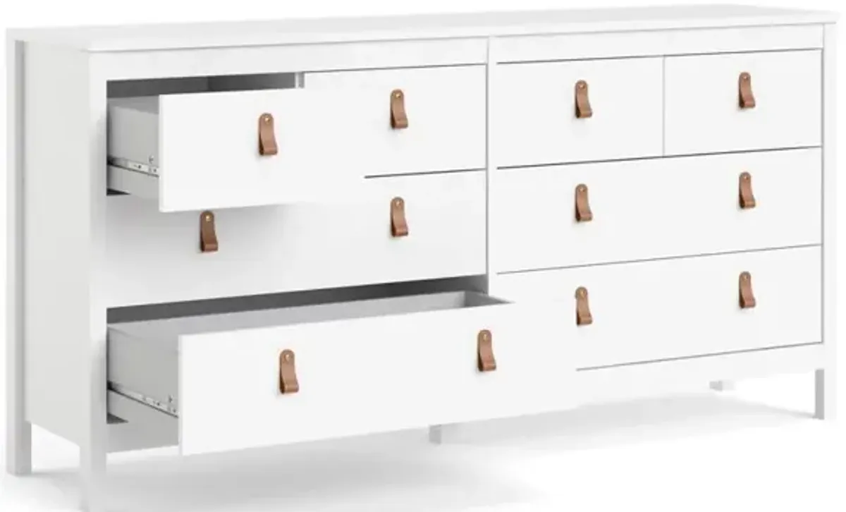 Tvilum Madrid 8 Drawer Double Dresser , White