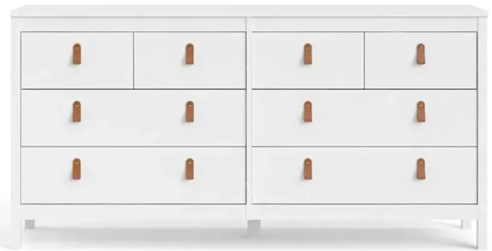 Tvilum Madrid 8 Drawer Double Dresser , White