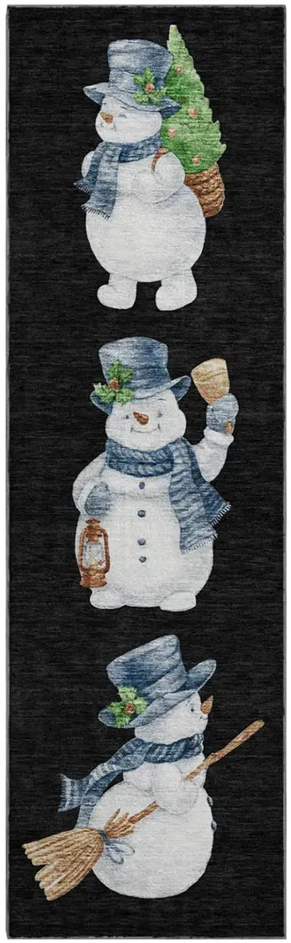 Merry & Bright MY28 Black 2'3" x 7'6" Rug