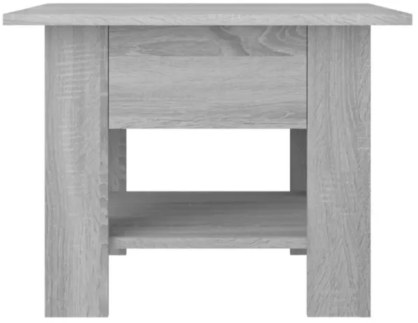 vidaXL Coffee Table Gray Sonoma 21.7"x21.7"x16.5" Chipboard