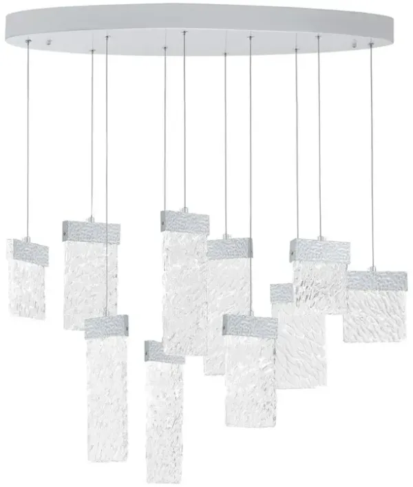 CWI Lighting Carolina LED Chandelier With Pewter Finish