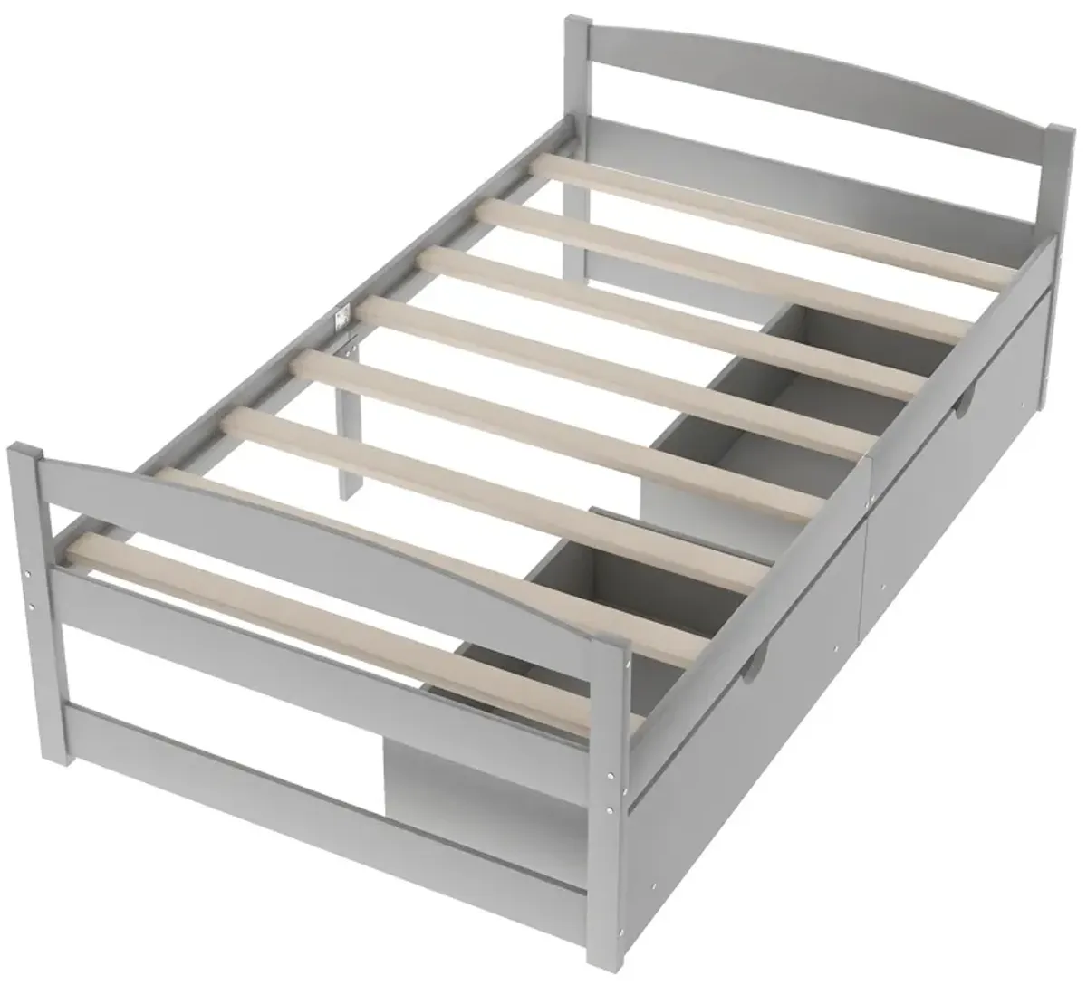 Merax Simple Style Platform Bed with Drawers