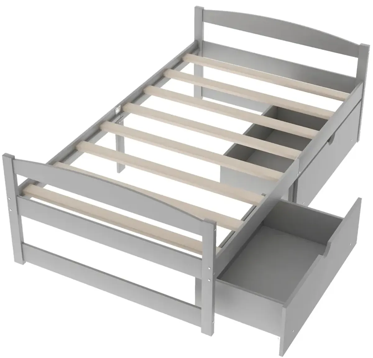 Merax Simple Style Platform Bed with Drawers