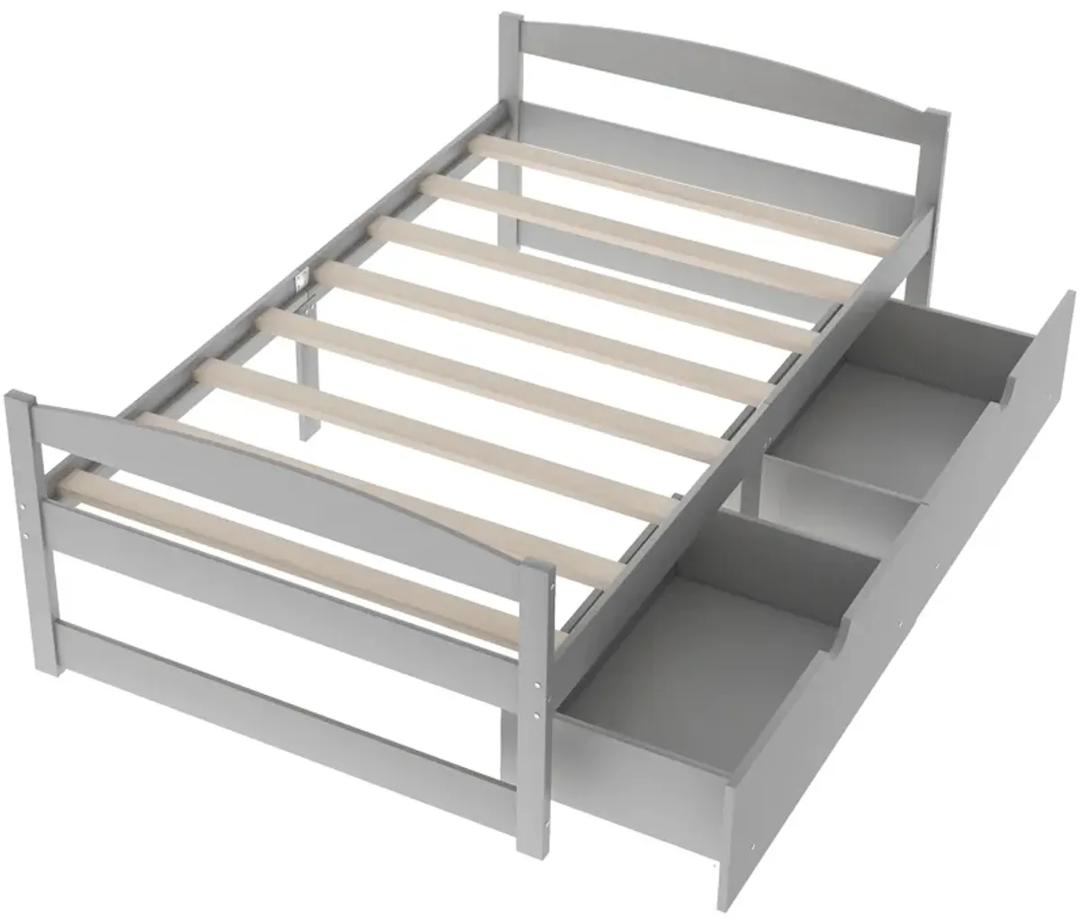 Merax Simple Style Platform Bed with Drawers