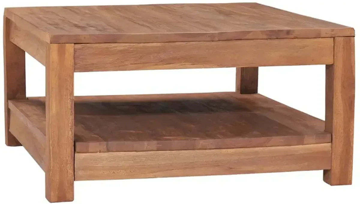 vidaXL Coffee Table 26.8x26.4x13.8 Solid Teak Wood