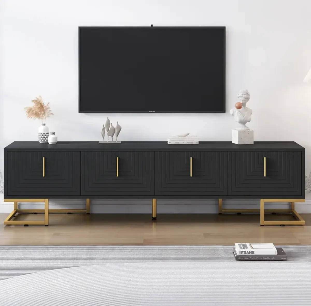 Merax Media Console Table with Cabinets TV Stand