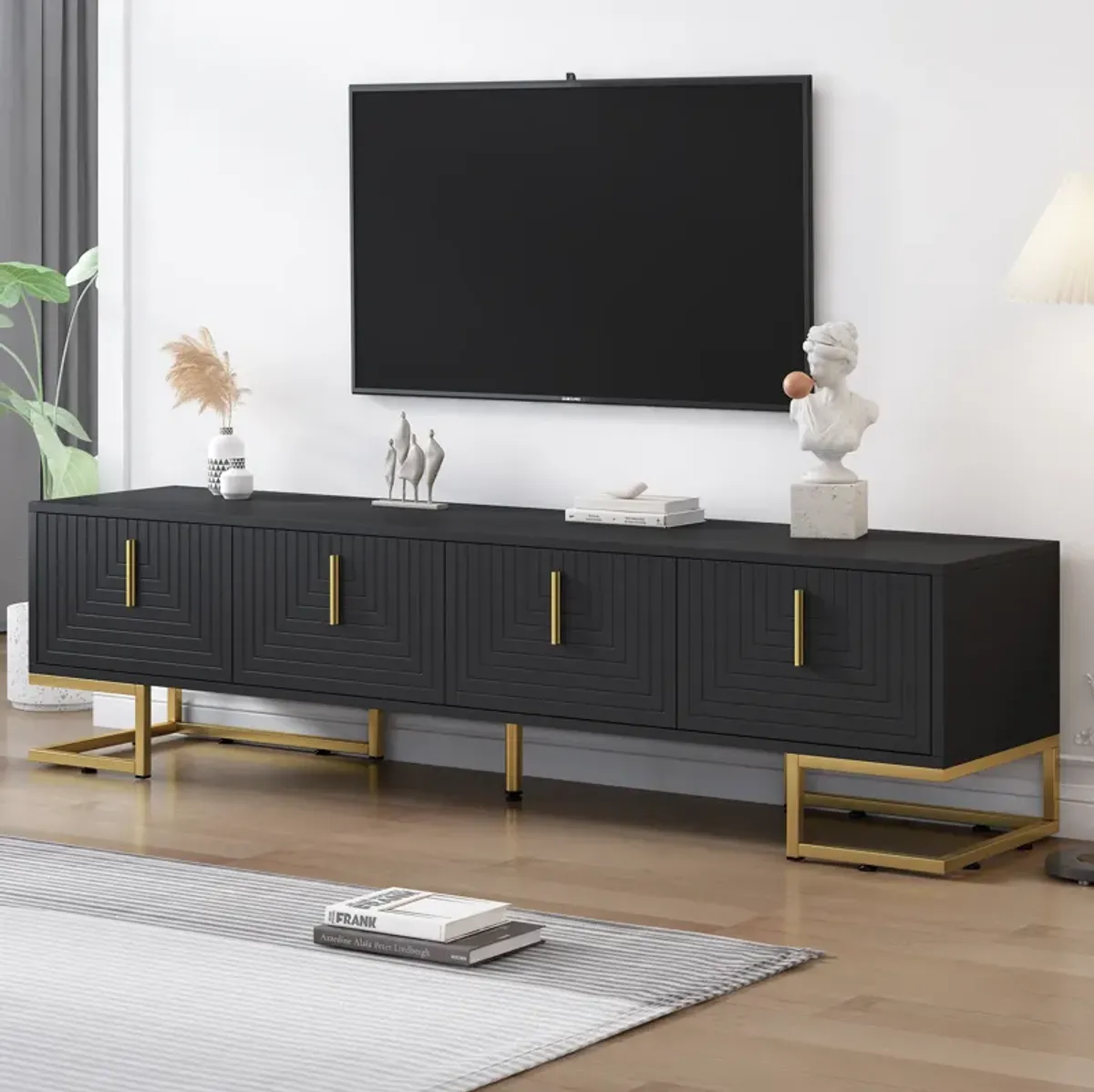 Merax Media Console Table with Cabinets TV Stand