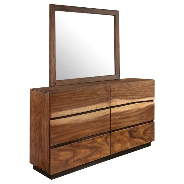 Coaster Co. of America Winslow 6-drawer Dresser with Mirror Smokey Walnut
