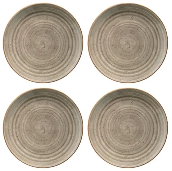 dia.9" Round Porcelain Plate (Set of 4)