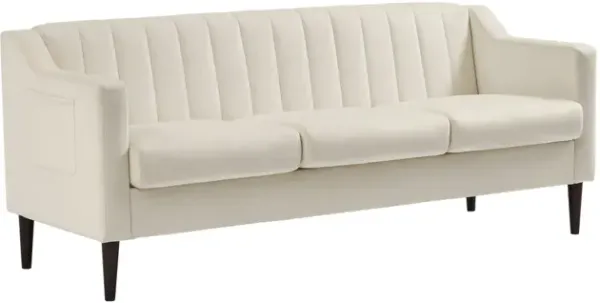Velvet Chesterfield Sofa with Wooden Frame - 3 Seats
