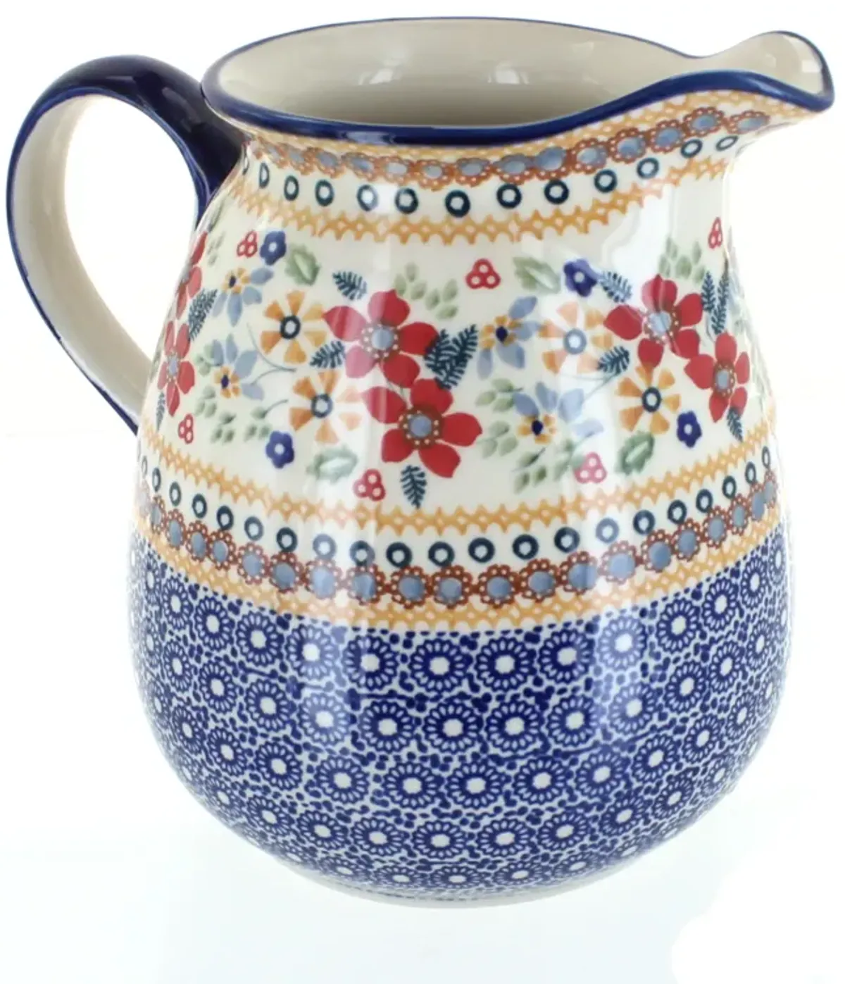 Blue Rose Polish Pottery Halsey Pitcher