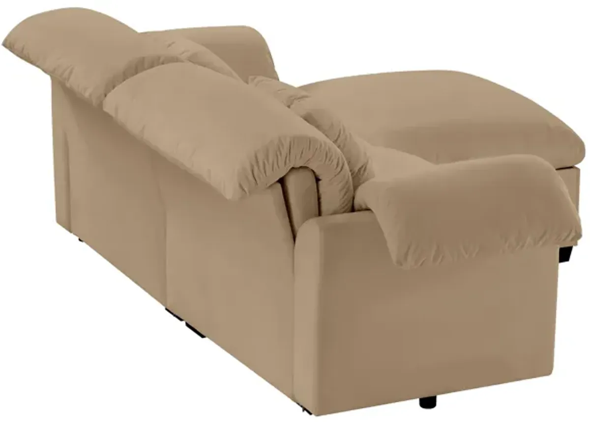 Merax Loveseat Sofa with Storage Reversible Ottoman