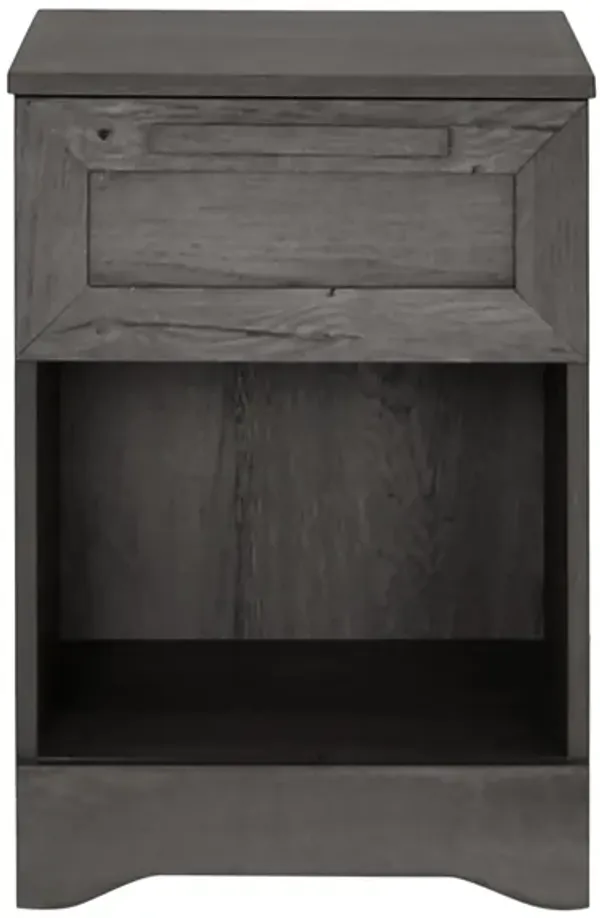 Streamdale Rustic Faux Wood Nightstands with Drawer and Shelf