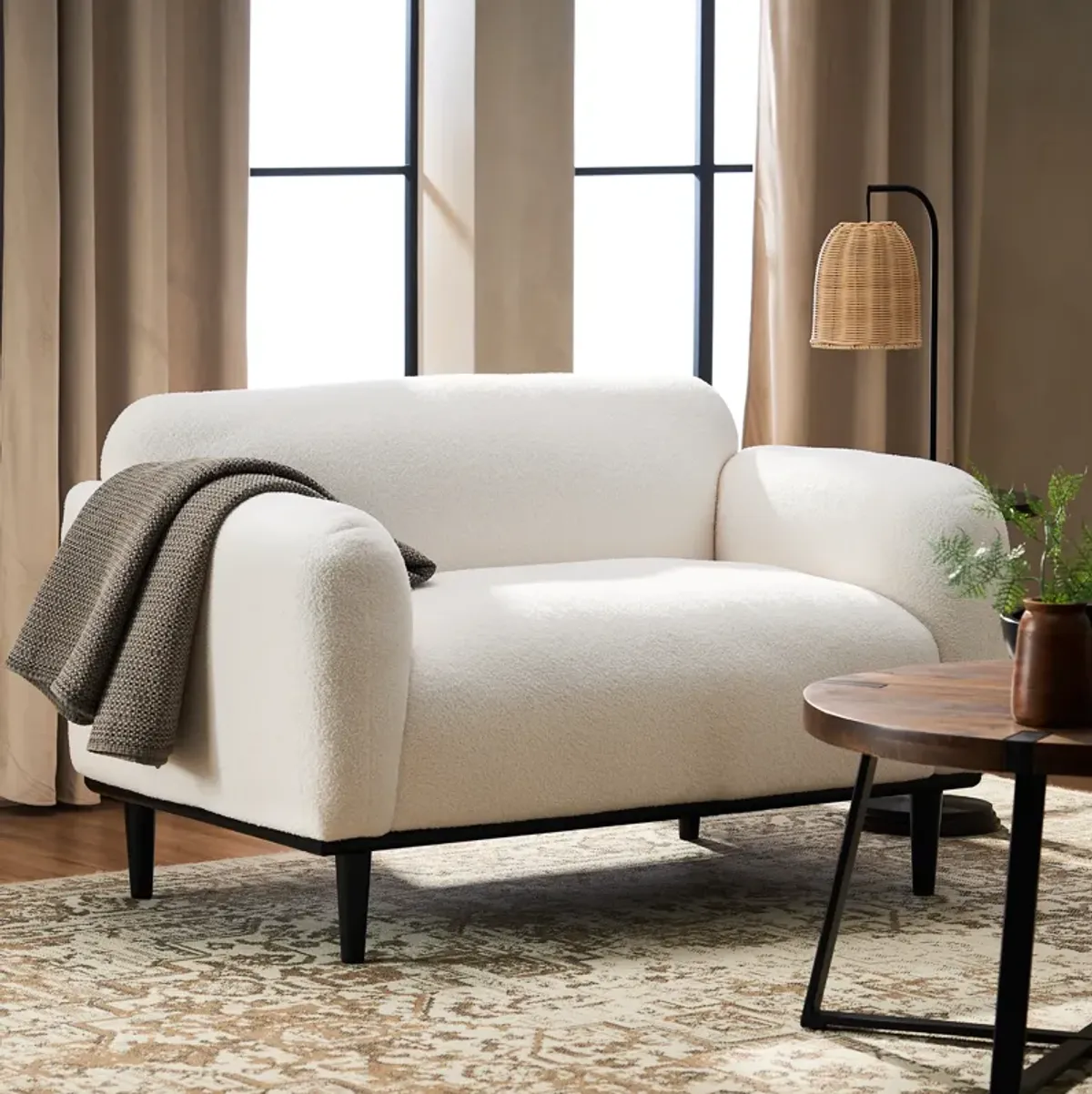 Merax Upholstered Loveseat Sofa