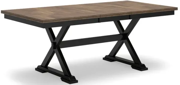 Fleur Dining Table, Extendable Butterfly Leaf, Brown Wood, 60-78 Inch - Benzara