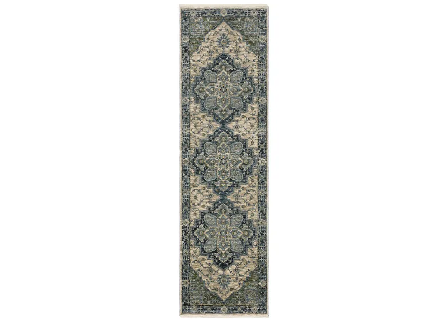 Aberdeen 2'3" x 7'6" Blue Rug