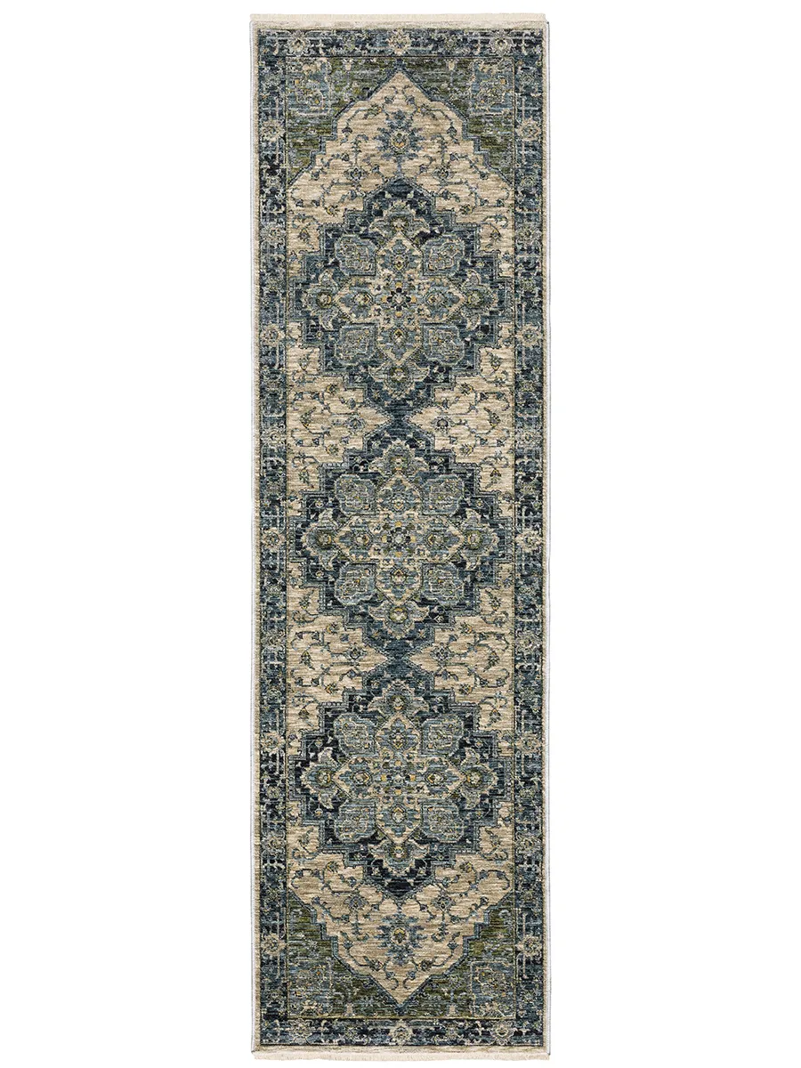 Aberdeen 2'3" x 7'6" Blue Rug