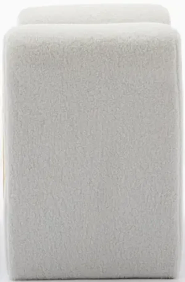 Streamdale Teddy Fabric Bench: Bedroom, Vanity, Ivory