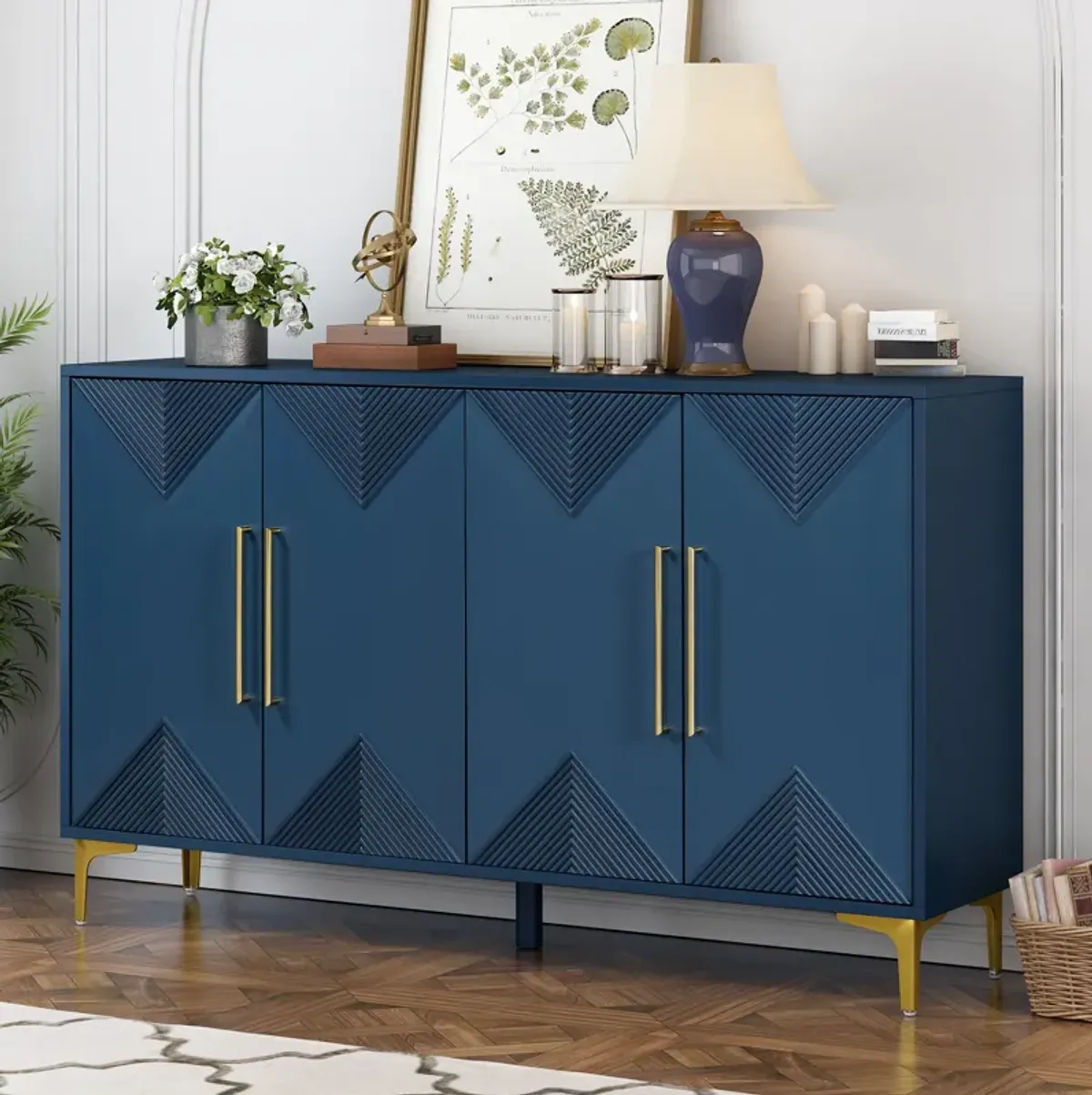 Merax Four-Door Cabinet  Storage Sideboard