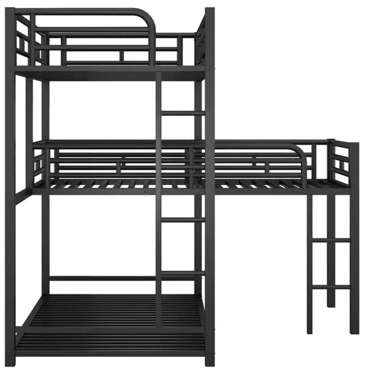 Merax L-shaped Metal Triple Bunk Bed