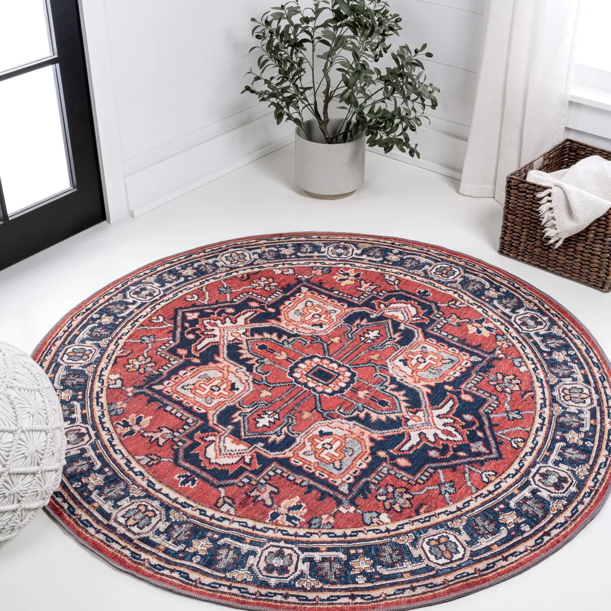 Cirali Ornate Large Medallion Machine-Washable Area Rug