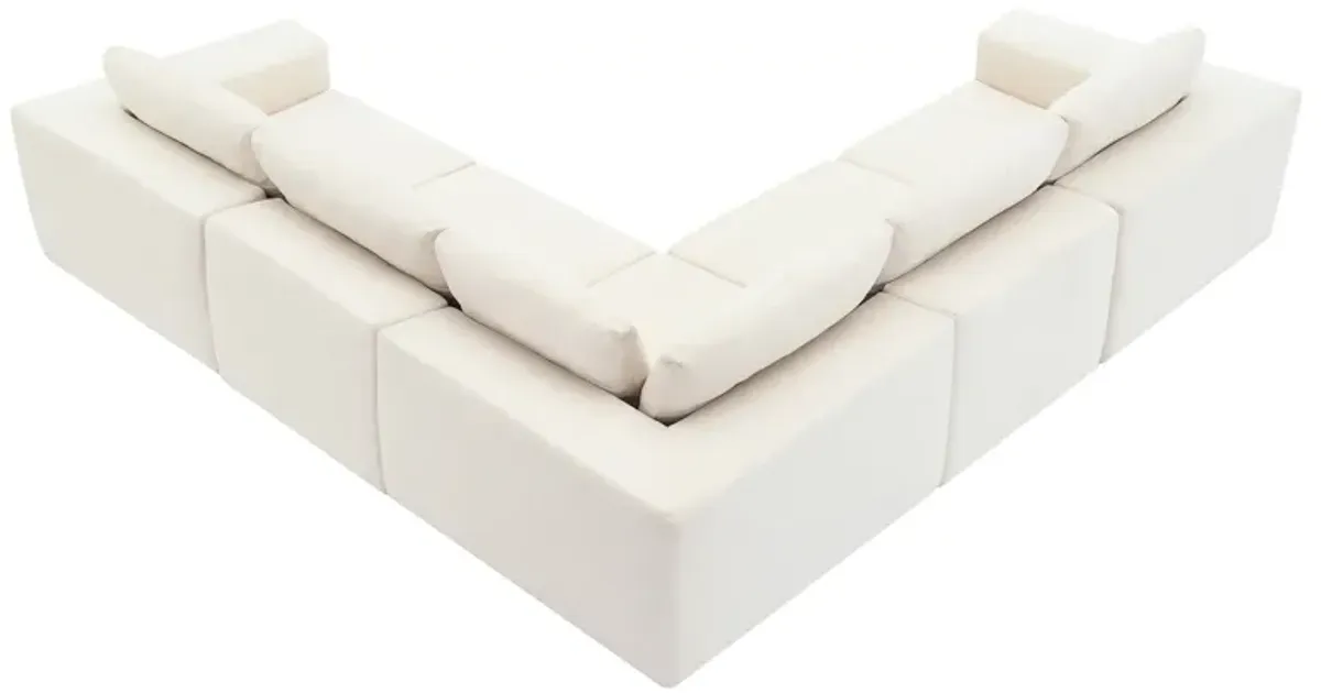 Merax Luxury L Shaped Terry Cloth Sectional Sofa