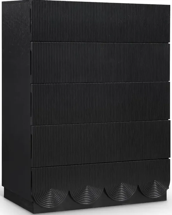 Meridian Furniture Scallop Black Chest