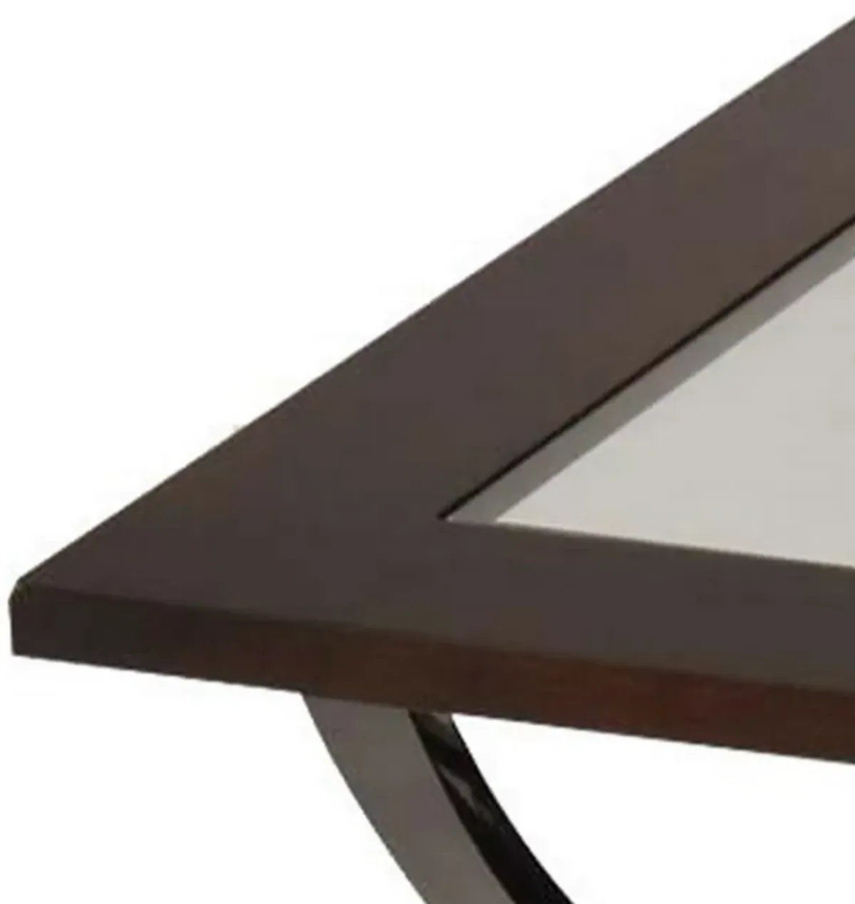 Glass Inserted Wooden Coffee Table with Open Shelve and Castors, Brown and Black-Benzara