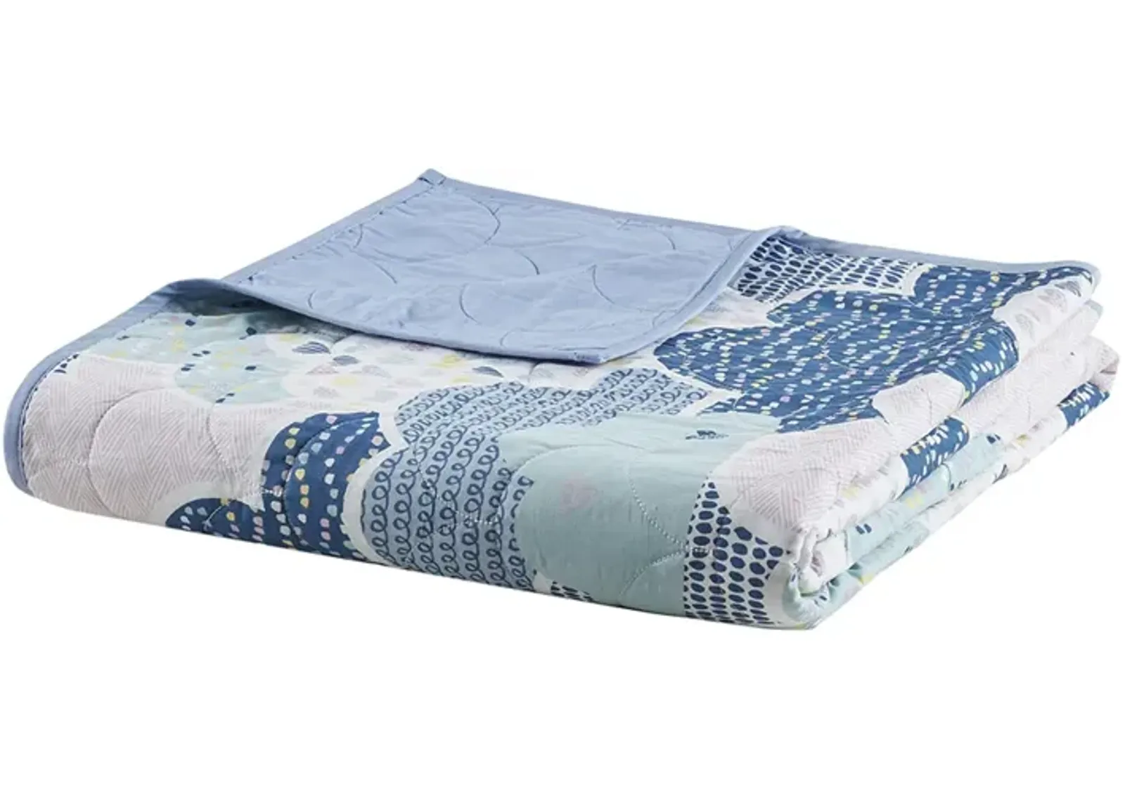 Gracie Mills Eowyn Whimsical Cloud 5-Piece Reversible Cotton Quilt Set with Decorative Pillows