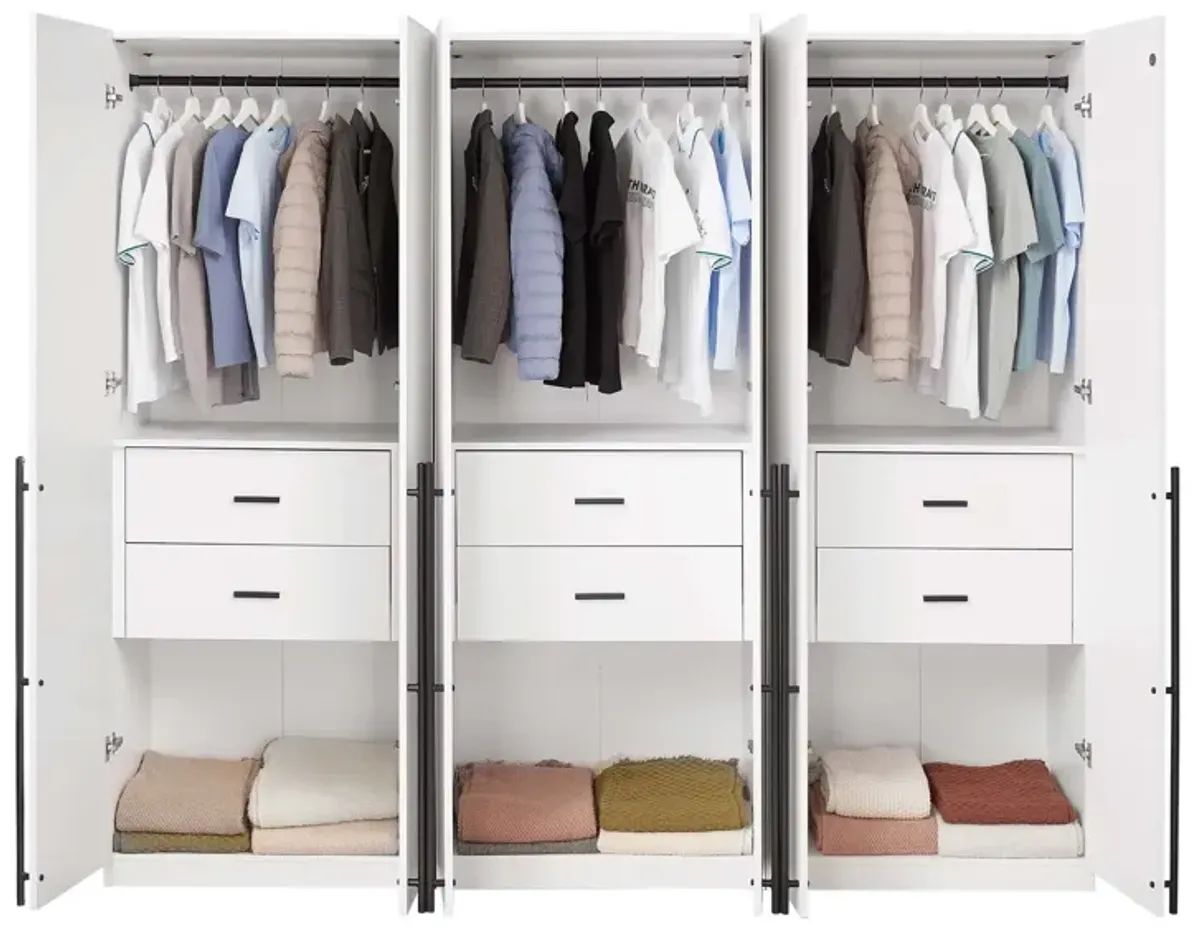 Lee Wardrobe 2.0 in White (Set of 3)