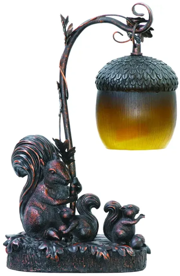 Squirrel Acorn Light Table Lamp