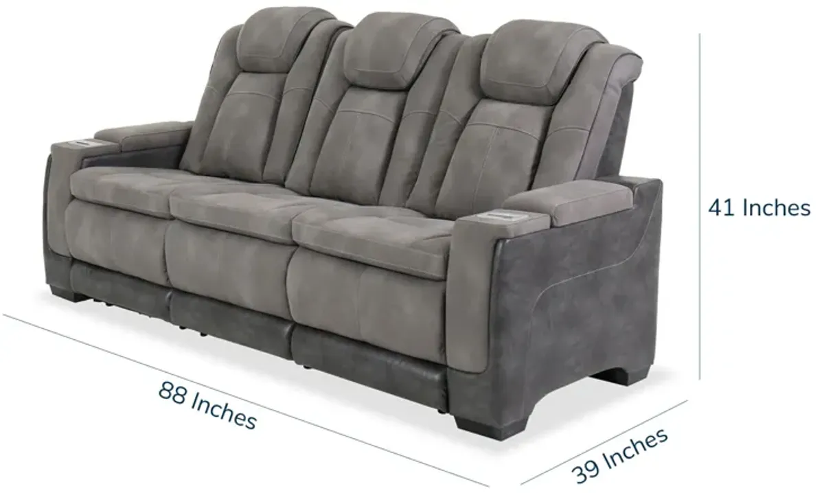 Next-Gen DuraPella Slate Dual Power Reclining Sofa