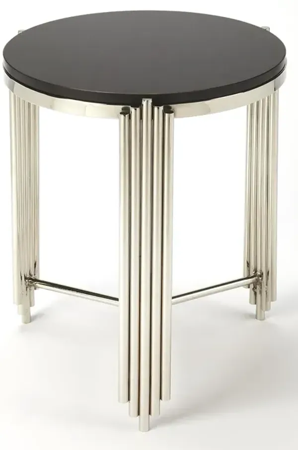 Glamorous Black Granite End Table, Belen Kox