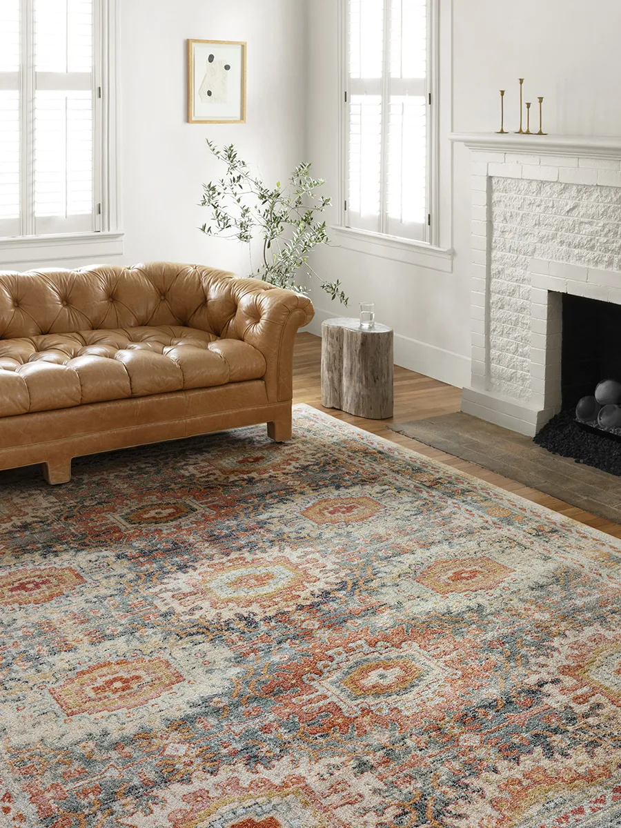 Jocelyn JOC03 Mist/Multi 5'5" x 7'6" Rug