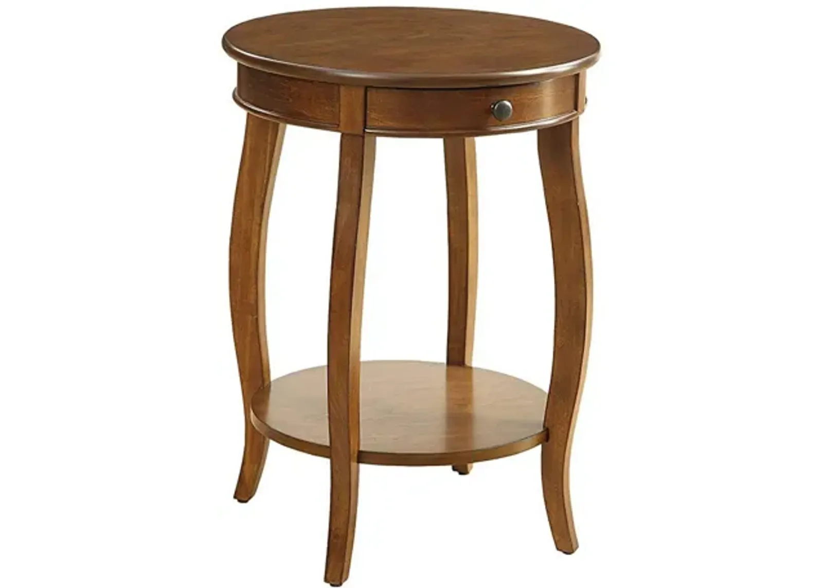 Alysa End Table, Walnut-Benzara