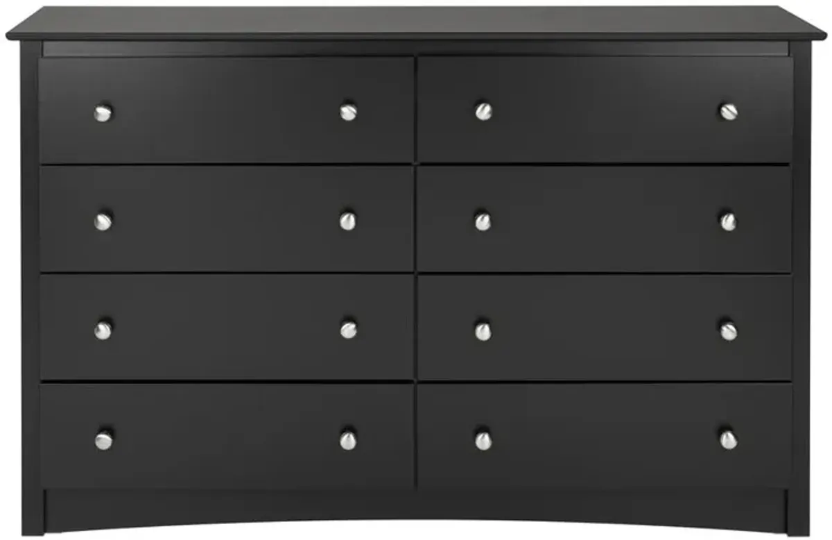 Prepac Sonoma 8-Drawer Dresser, Black