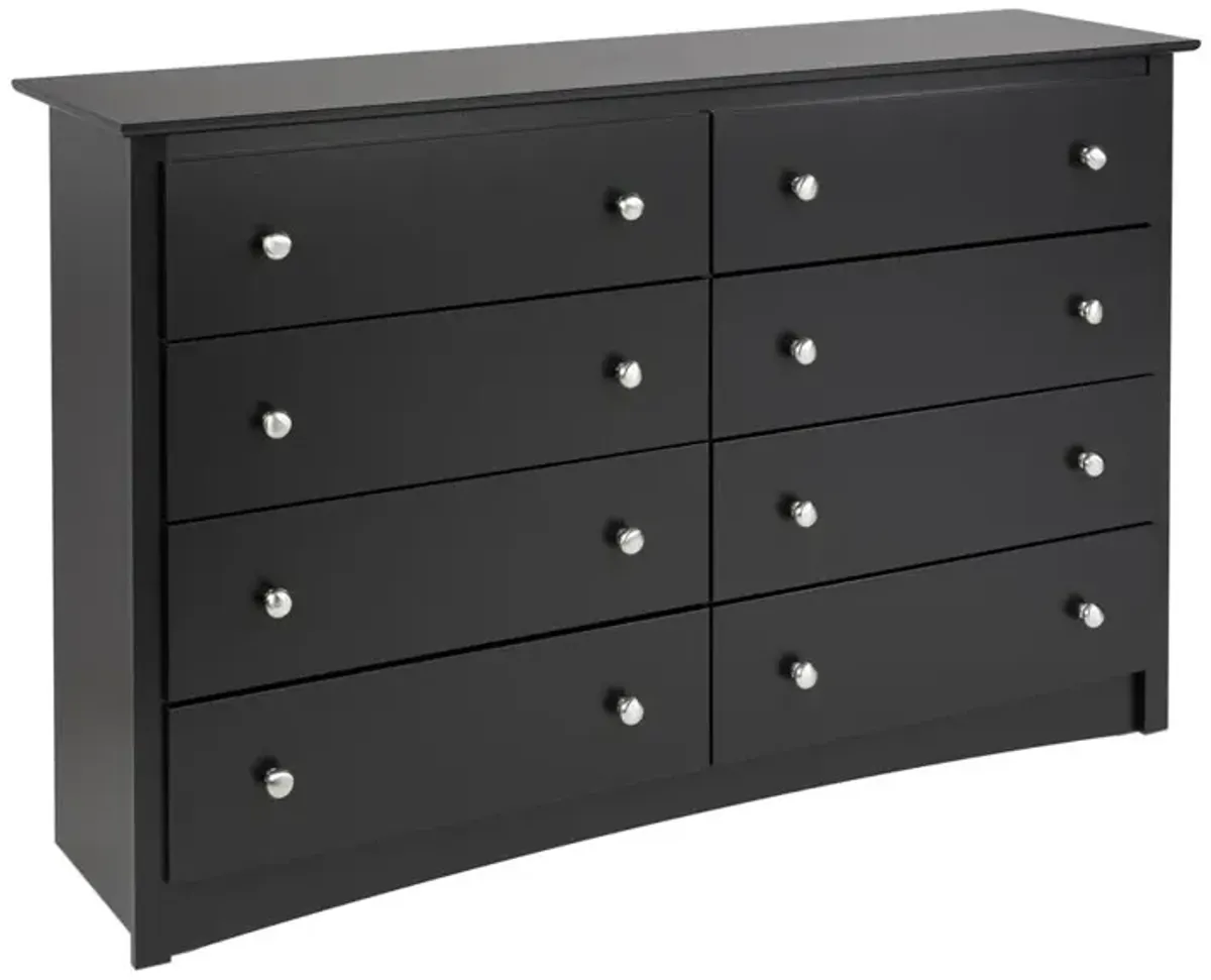 Prepac Sonoma 8-Drawer Dresser, Black