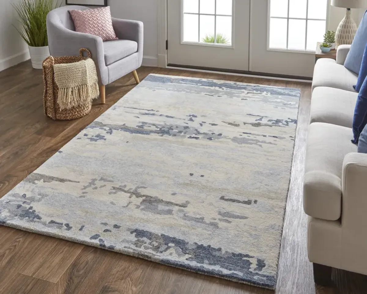 Everley 8647F Blue/Gray/Ivory 5' x 8' Rug