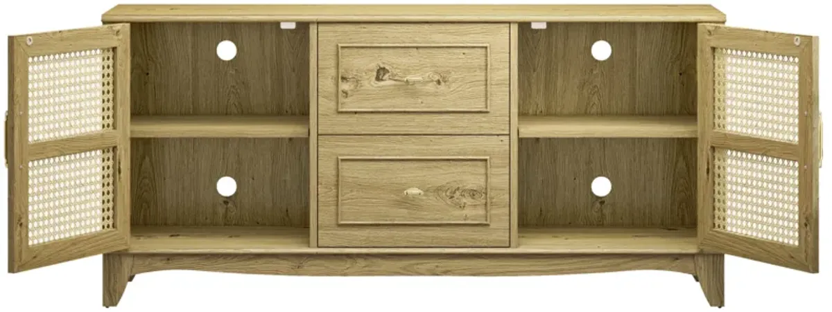 FESTIVO 60 in. Wood TV Stand for TVs up to 70 in. with drawers