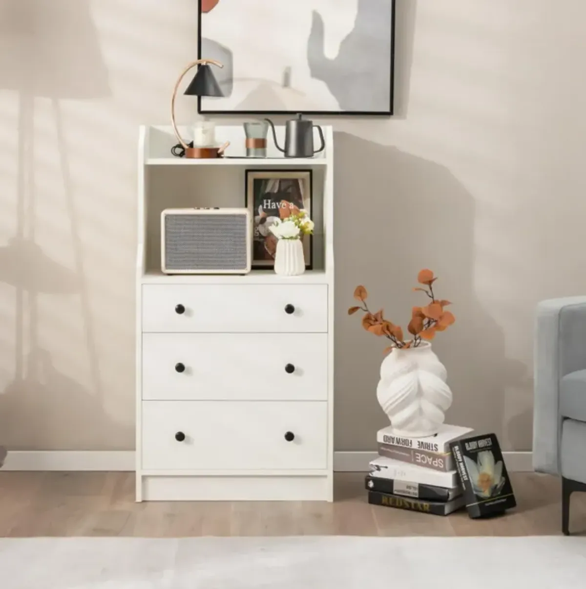 Hivvago Modern Storage Dresser with Anti-toppling Device