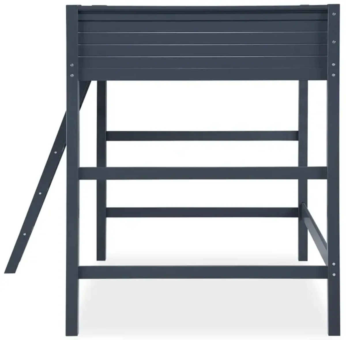 DHP Carlson Full Size Wooden Loft Bed with Ladder and Safety Railings