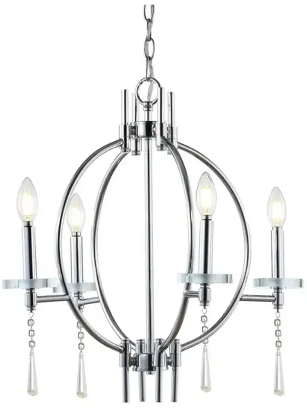 Laura Crystal/Metal LED Chandelier