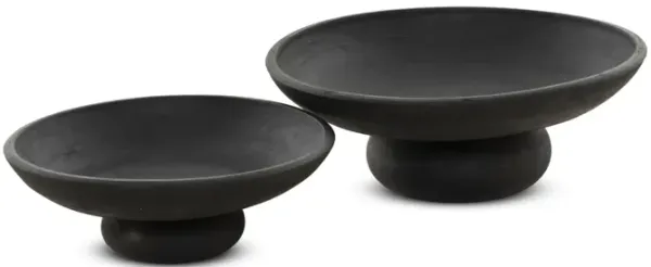 Perla Aged Black Terracotta Bowls