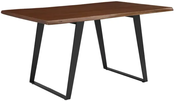 Modway - Viggo 60" Live Edge Acacia Wood Acacia Wood Dining Table Black Walnut