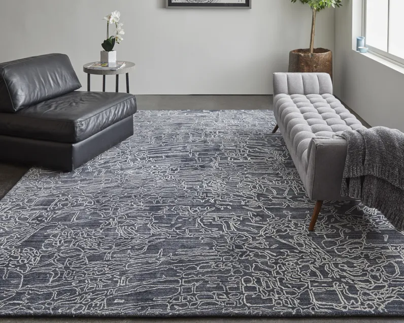 Whitton 8891F Black/Gray/Ivory 5' x 8' Rug