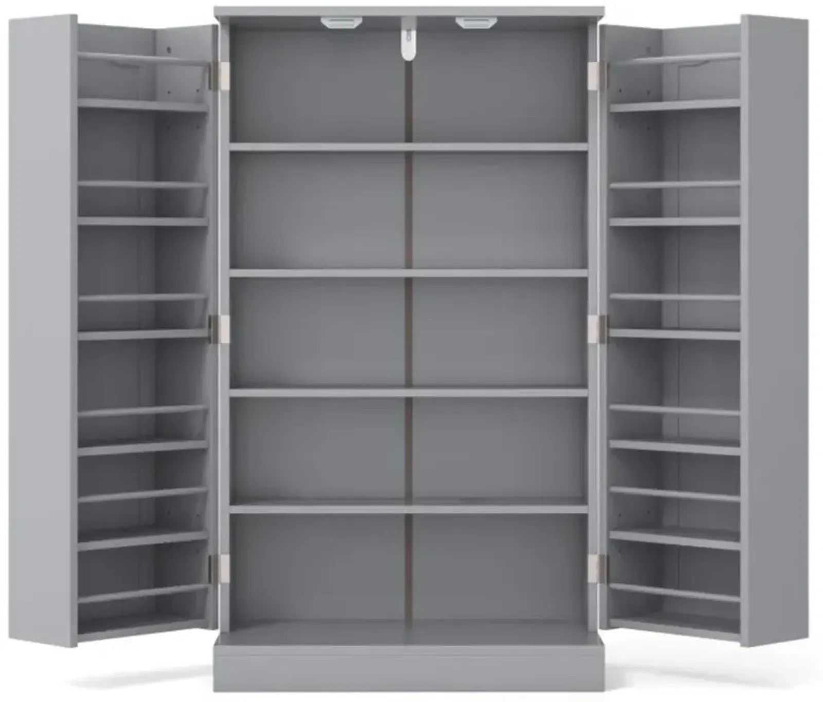 Hivvago 17-Tier Kitchen Pantry Cabinet with 2 Doors and 6 Adjustable Shelves