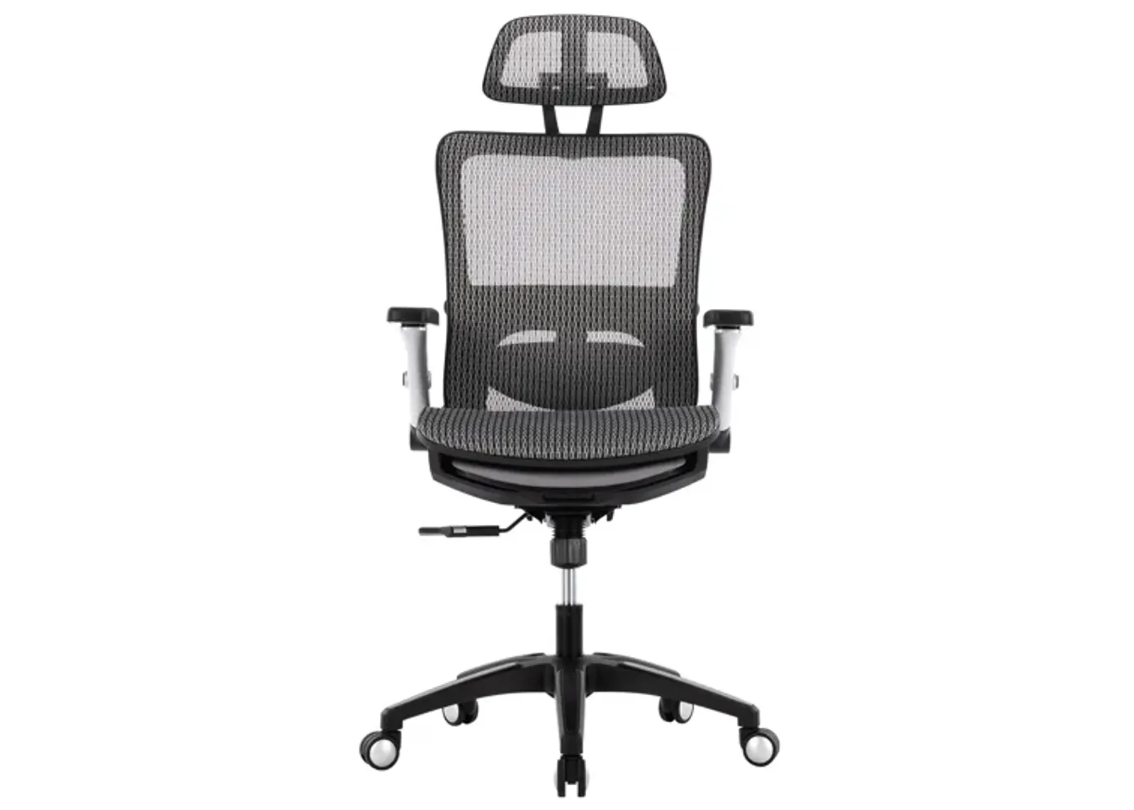 High Back Mesh Office Chair With Footrest, Adjustable Headrest, Lumbar Support And 4D Armrests