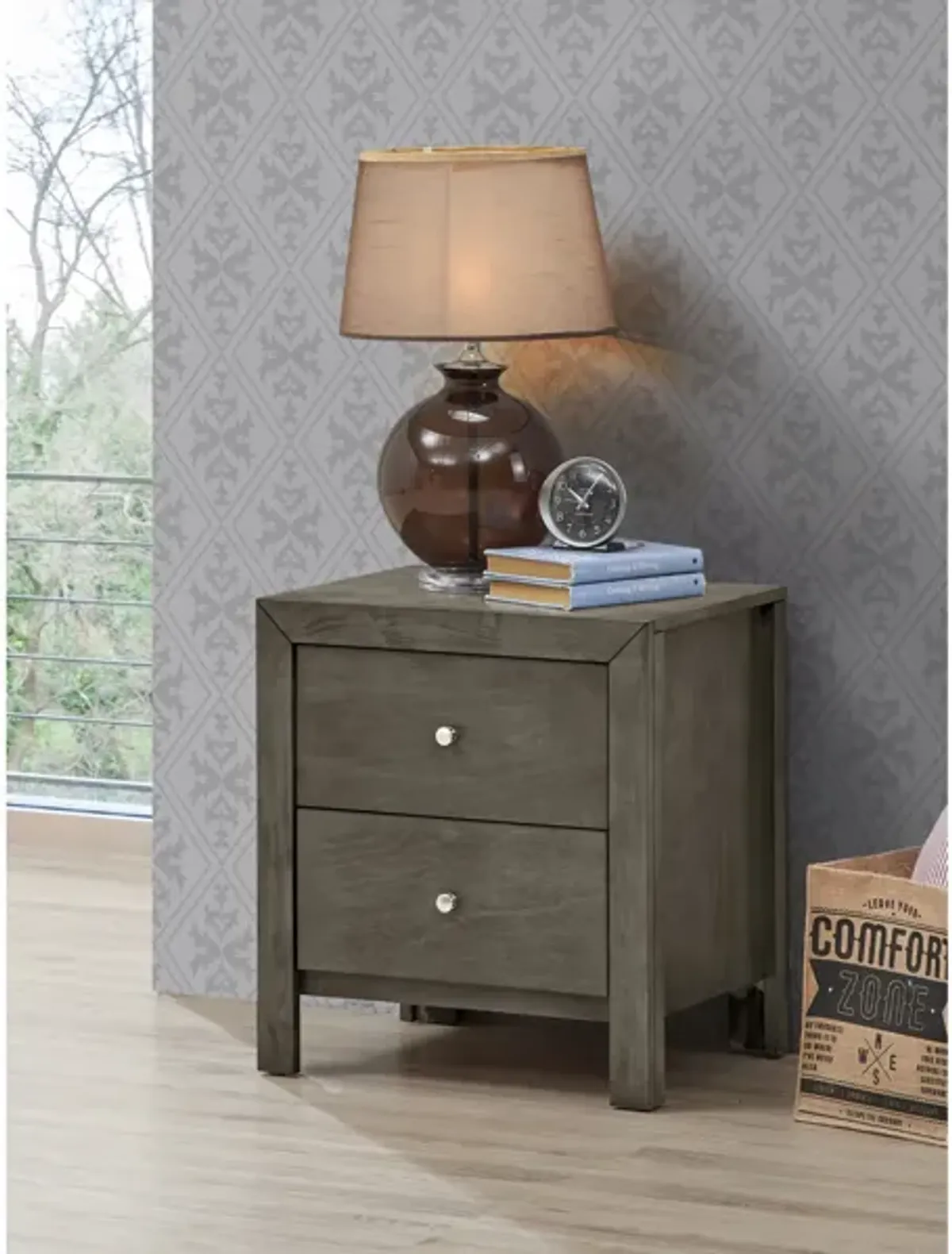 Burlington 2-Drawer Nightstand (25 in. H x 17 in. W x 22 in. D)