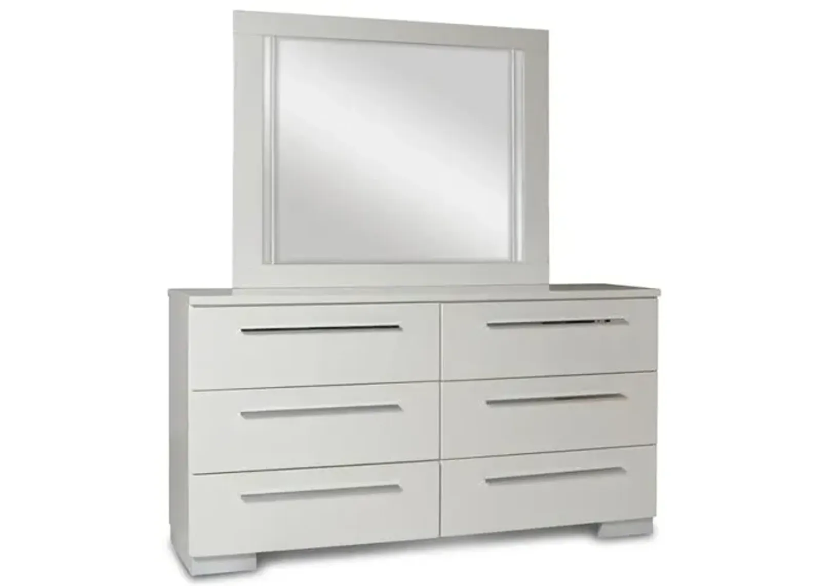 New Classic Furniture Furniture Sapphire Wood 6-Drawer Dresser in White